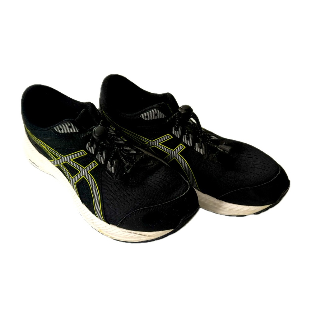 😎 Men’s Asics GEL-CONTEND®  black w/green highlight stripe running shoes
